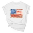 thumbnail image 3 of Axiiglly T Shirts for Women Patriotic Crew Neck Cotton Shirts Casual 4th of July Graphic Tee Flag Print T-Shirt Independence Day Short Sleeve Tops, 3 of 6