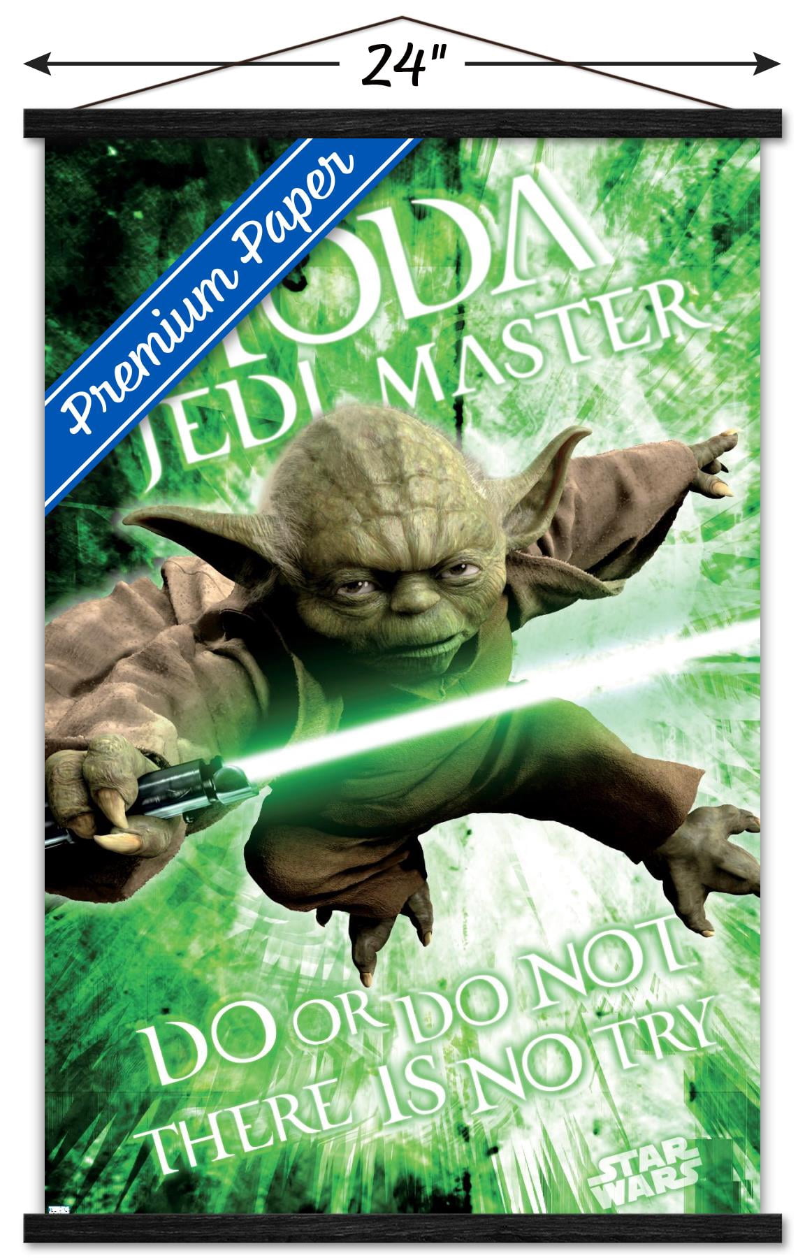 Star Wars: Saga - Yoda Wall Poster with Wooden Magnetic Frame, 22.375" x 34"