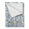 thumbnail image 2 of Marine Soft Flannel Fleece Throw Blanket, Image of Ocean Plants Animals and Invertebrates in Pastel Tones, Cozy Plush for Indoor and Outdoor Use, 50" x 70", Multicolor, by Ambesonne, 2 of 5