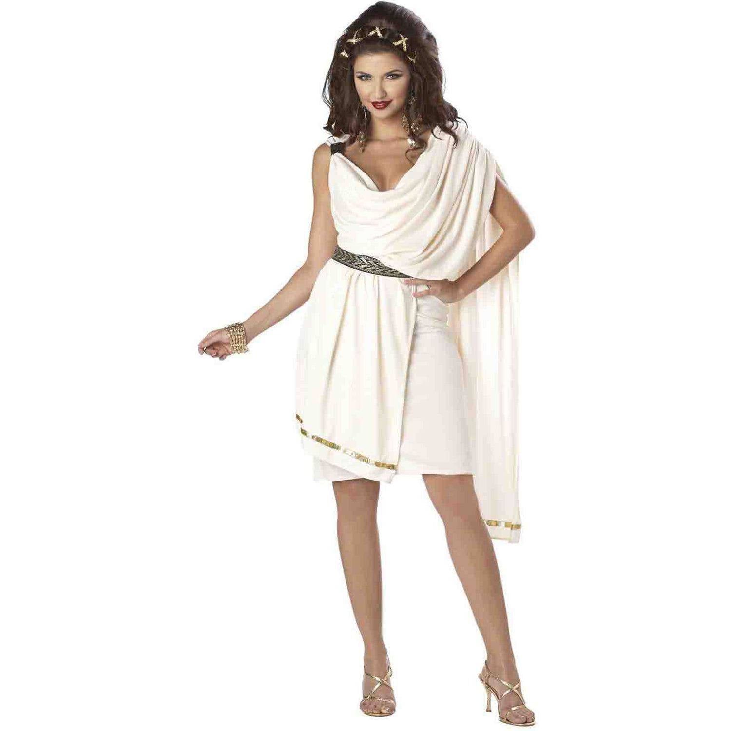 Roman Empress Ladies Fancy Dress Ancient Greek Grecian Womens Adults Costume New 