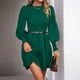 thumbnail image 2 of Vestido de manga farol para mujer Vestido de manga larga de color sólido Ropa de trabajo diaria para mujer Hugtrwg Para estrenar, 2 of 7