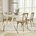 thumbnail image 3 of Emma + Oliver Weather-Resistant Wood Look Stackable Resin Cross Back Chair for Indoor/Outdoor Use in Chestnut, 3 of 10