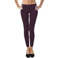 thumbnail image 1 of Leggings for Women | Comfy Cotton Leggings w/ Elastic Comfort Waist -Mato & Hash, 1 of 3