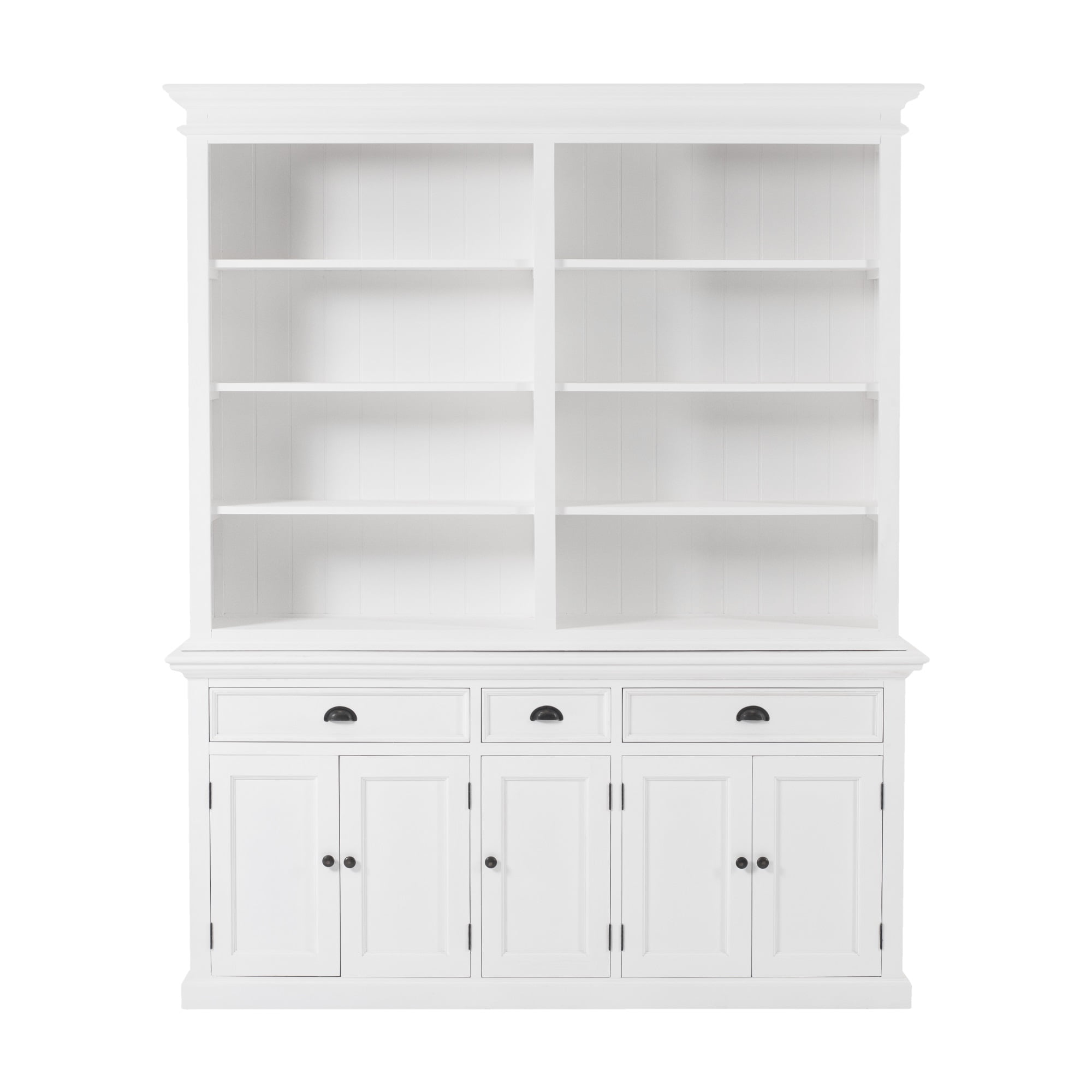 Hutch Cabinet With 5 Doors 3 Drawers Walmart Com Walmart Com