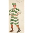 thumbnail image 3 of Edwin Austin Abbey 11x18 Black Modern Framed Museum Art Print Titled - Fishmonger, Costume Sketch for Henry Irving's Planned Production of King Richard II, 3 of 5