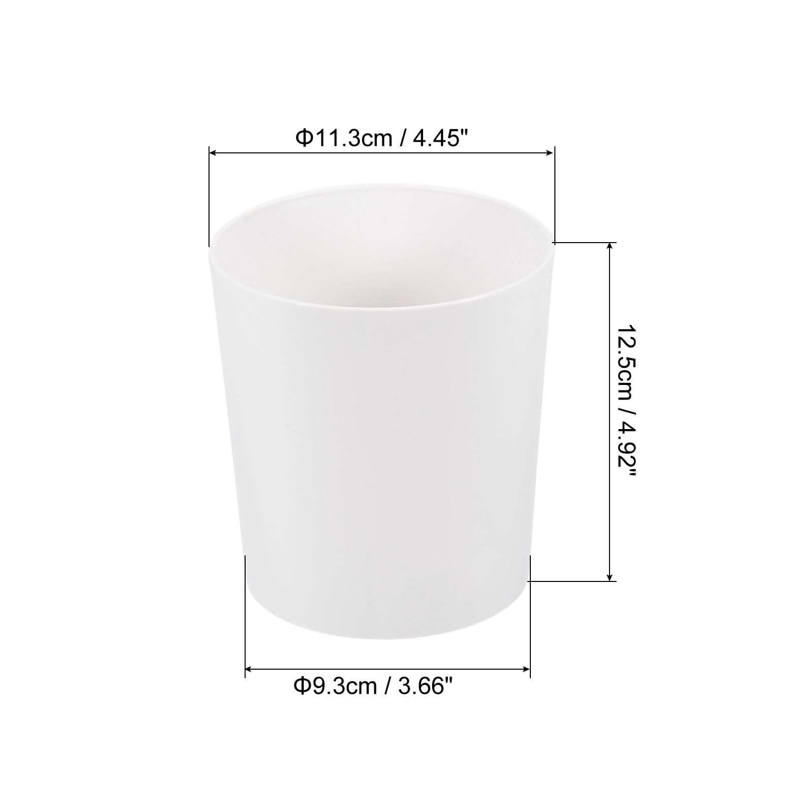 Uxcell 4" Round Plastic Planter Flowerpot Container Indoor Outdoor, White 8 Pack