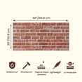 thumbnail image 6 of Ultimate 3D Wall Panels, Brick Effect Styrofoam, Set of 2, Covers 11 sq ft, Vermillion, 6 of 8
