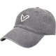 thumbnail image 1 of Gorra de béisbol lavada con bordado de amor 2023, gorra de béisbol curvada para parejas antiguas, gorra de béisbol de los años 80 Caqui Talla Única Caqui Talla Única Xishao ropa, 1 of 2