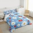 thumbnail image 3 of Castle Fairy Boys Girls Floral Daisy Bedding Comforter Set 2pcs,Kawaii Red Cherry Twin Comforter Sets Microfiber,Cartoon Ribbon Bow Knot Breathable Bedding Set,Microfiber Bedroom Decor,Reversible, 3 of 8