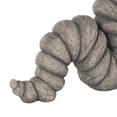 thumbnail image 5 of 15" x 11" Gray Polyresin Textured Worm Sculpture, by DecMode, 5 of 9