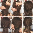 thumbnail image 3 of 2 Pcs/set Braid Accessories Ponytail Maker, Girls and Children Hair Tail Tools, French Braid Tool Ring Modeling, Black (1 Large & 1 Small), 3 of 5