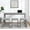 4-Piece: Gray, variant on SYNGAR Counter Height Bar Table Set, Modern 4 Pieces Dining Table Set, Long Pub Table and 3 Stools, 3-Person Dining Table and Stools Set, Kitchen Side Table Set for Breakfast, Brown, D6413