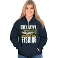 thumbnail image 3 of Fishermen Only Happy When I'm Fishing Zip Up Hoodie Men's Women's Brisco Brands S, 3 of 6