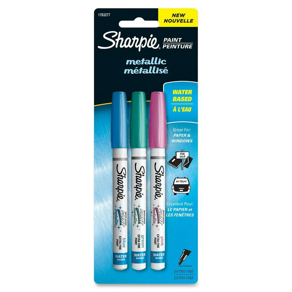 Sharpie Extra Fine Metallic Paint Pen Set of 3, Set 1