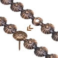 thumbnail image 4 of Uxcell 3Pack 1Meter Flower Upholstery Tacks Strips Trim Sofa Decorative Nails, Copper, 4 of 5