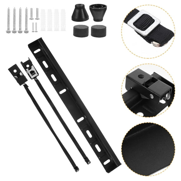 Raindrops 1Set No Drill TV Wall Mount Black Bracket for 32 to 65 Inch Smart TV with Sponge Pad
