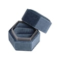 thumbnail image 3 of Titular de Boda, Estuche Elegante y , Hexagonal, Porta Pendientes Franela azul gris Yuyangstore Estuche para anillos, 3 of 8