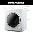 thumbnail image 2 of Panda 3.5 Cu.ft Compact Portable Electric Laundry Dryer PAN760SF, 13 Lbs Capacity,White and Black, 2 of 6