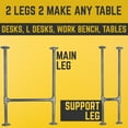 thumbnail image 6 of 3/4 in. H Pipe Desk Legs - 1 Pack, 6 of 10