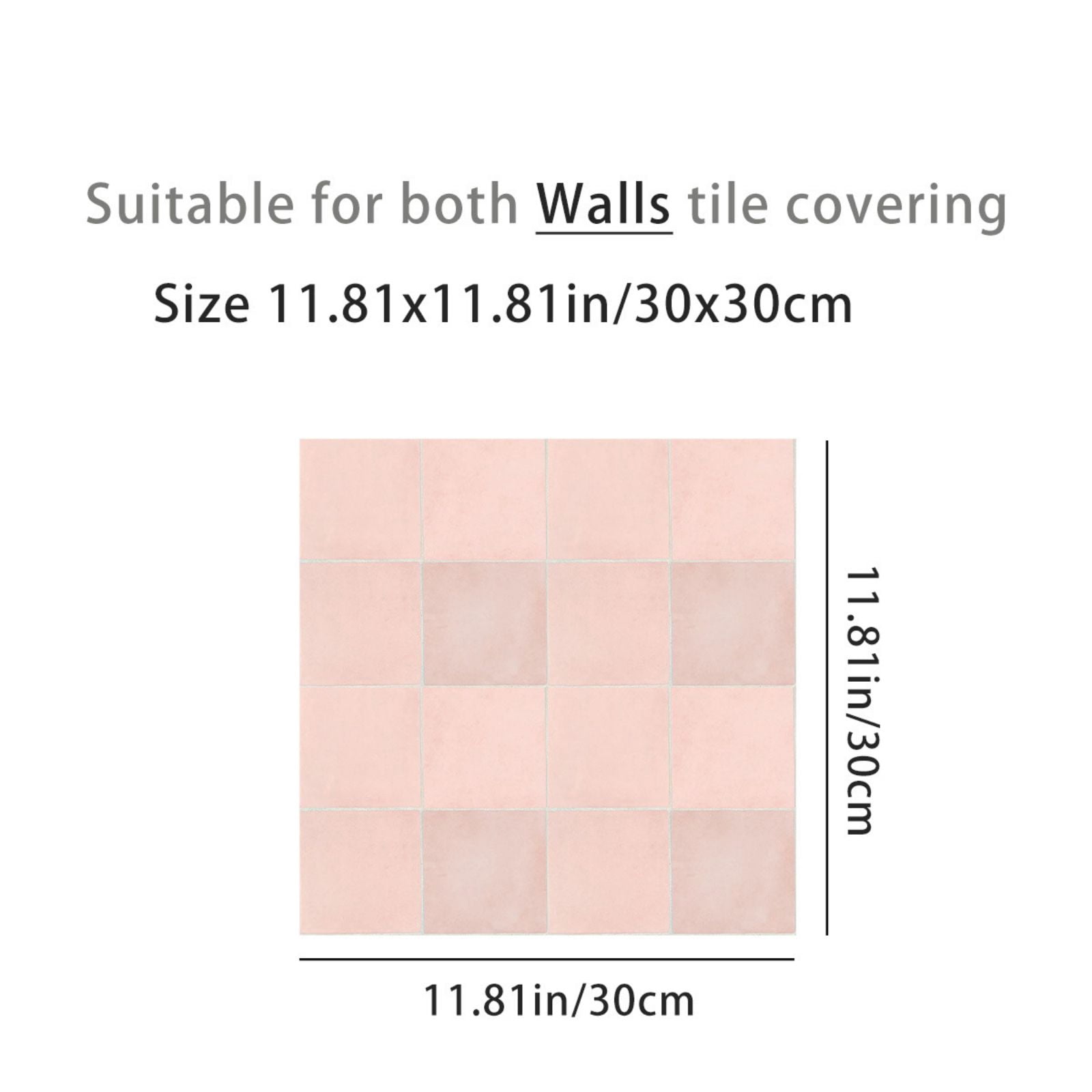 10 Pcs, 3D Peel and Stick Tile, 11.8"×11.8" 10-Sheet PVC Square Peel and Stick Backsplash for Kitchen Stick on Tiles for Bathroom, Living Room, Fireplace, Wall Decor