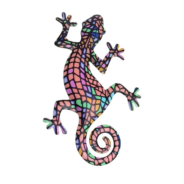 Garden House Lizard Art Jardín al aire libre Patio trasero Metal Animal Decoración Regalo Wmkox8yii fhajkh1049