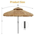 thumbnail image 2 of 9 FT 32 LED Hula Thatched Tiki Umbrella, Hawaiian Style Beach Umbrella, Patio Umbrella for Outdoor Tiki Bar, Tropical Palapa, Patio Garden, Beach, Backyard., 2 of 7