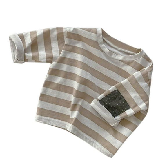 adviicd T-Shirts For Boys Multi Color Shirt Newborn Infant Baby Boys Girls Cotton Striped Summer Autumn Long Sleeve Little Boy Thermals