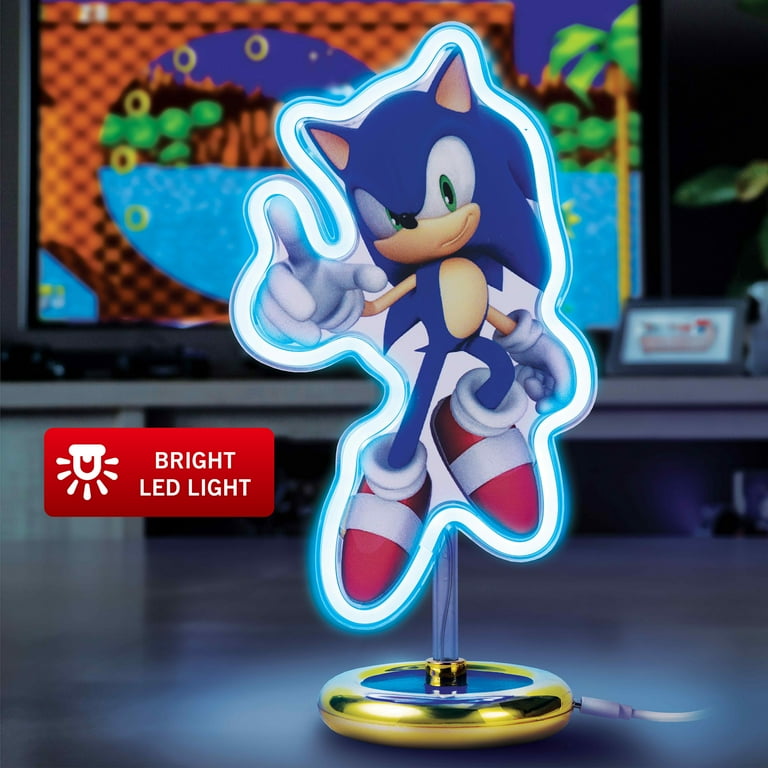 Sega Sonic The Hedgehog Neon Desk Lamp Novelty Light - Walmart.com