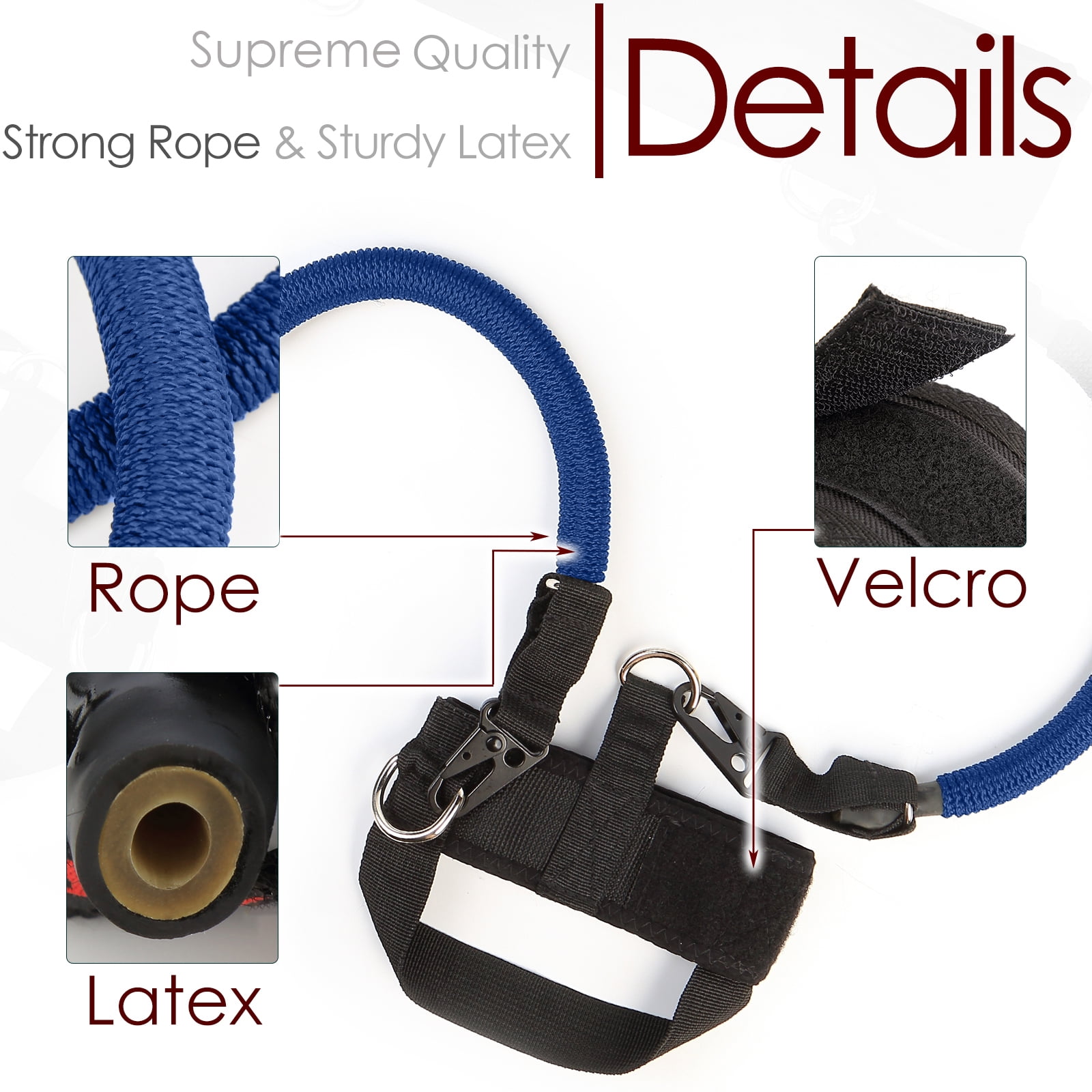 Ueasy Vertical Jump Trainer with Resistance Bands, Ankle Straps & Waist Belt - for Boxing, Basketball, Football Training (60LB-150LB Options)
