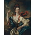 thumbnail image 2 of Pere Crusells 19x24 Black Ornate Framed Double Matted Museum Art Print Titled: Portrait of a Woman with Attributes of Diana (1725), 2 of 5