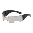 thumbnail image 3 of Gafas de sol sin montura: gafas de moda para actuaciones callejeras, festivales Plata, 3 of 8