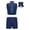 Navy Blue, variant on Haitryli Kids Girls Ballet Dance Outfits Cheerleading Costume Rhinestones Athletic Crop Top with Shorts and Headwear Blue 12