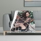 thumbnail image 1 of Manta con estampado multicolor, franela súper suave, ligera y esponjosa, manta de cama Demon Slayer Kimetsu No Yaiba, 1 of 8