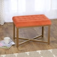 thumbnail image 4 of HomePop Ottoman Décoratif en Velours Capitonné, Multiple, 4 of 5