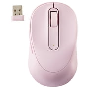 Onn Silent Wireless 5-Button Mouse with 1600 DPI, USB Nano Receiver, Pink