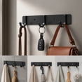 thumbnail image 4 of No-Drill Space Aluminum Wall Hook Rack, Heavy Duty Self-Adhesive Storage Hooks for Bathroom and Kitchen, Rust-Proof Towel and Coat Hanger, Multi-Size Wall Mounted Organizer, Size of S, 1PC, 4 of 7