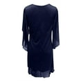 thumbnail image 5 of QHFBli Robe Mini Pailletée pour Femmes Col Montant Manches Cape Cocktail Scintillante Élégante Robes Invité de Mariage Soirée, 5 of 5