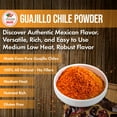 thumbnail image 3 of Guajillo Chile Powder Ground 4 oz – Natural and Premium - Great For Chili, Sauces, Stews, Salsa, Meat Rubs, Enchiladas, Mole and Tamales - Tangy Spicy Sweet Flavor, 3 of 8