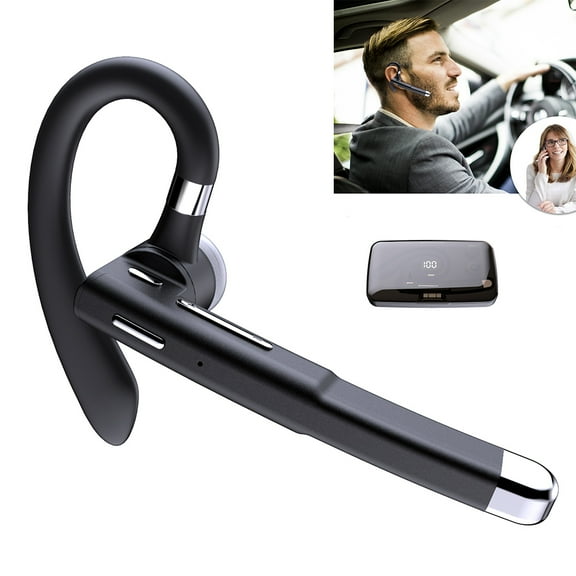 Bluetooth Headset V5.0 HD Wireless Bluetooth Earpiece with Mic Noise Cancelling 16Hrs Hands-Free Talking for Cell Phone iPhone Android Laptop Skype Trucker Driver