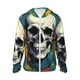 thumbnail image 1 of Fotbe Modern Hip-Hop Skull Chaqueta con Protección Solar UPF 50+ para Hombre y Mujer, Camisa con Capucha y Bolsillos-X-Large, 1 of 7