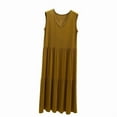 thumbnail image 4 of Sakmal Robe de Nuit pour Femmes en Coton Grande Taille Débardeurs de Sommeil Robe de Sommeil Marron Sans Manches Débardeurs de Sommeil, 4 of 4