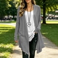 thumbnail image 6 of BUIGTTKLOP Women's Lightweight Cardigan Casual Soft Long Sleeve Cotton Linen Cardigans High Low Hem Cardigans for Fall, 6 of 8