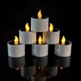 thumbnail image 4 of 6 Outdoor Solar Rechargeable Candle Lights With Round Candles  yellow flash, 4 of 9