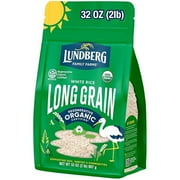 Lundberg White Rice, Regenerative Organic Certified  Non-Sticky, Aromatic Long Grain Rice, Responsibly Grown in California, 32 Oz(Packaging May Vary)