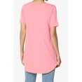 thumbnail image 2 of TheMogan Women's PLUS Basic Crew Neck Round Hem Short Sleeve Draped Jersey Tee, 2 of 6