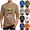 Khaki, variant on Frnrwgo Men's Halloween Graphic T-Shirt Long Sleeve Crew Neck Pullover Casual Tee for Fall