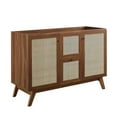 thumbnail image 5 of Single Sink Vanity Cabinet, Walnut White, Wood, Hotel Bedroom Bathroom, Modern Contemporary HB36313, 5 of 15