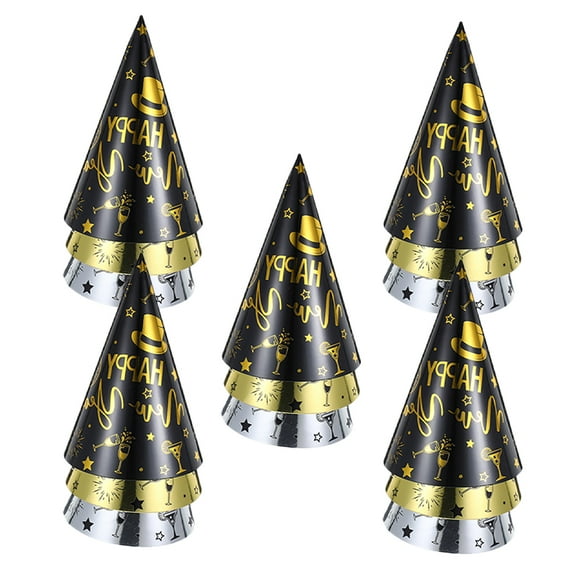Happy New Year Party Hats for Men and Women Fashionable Paper Hats for Party Use Assorted Color