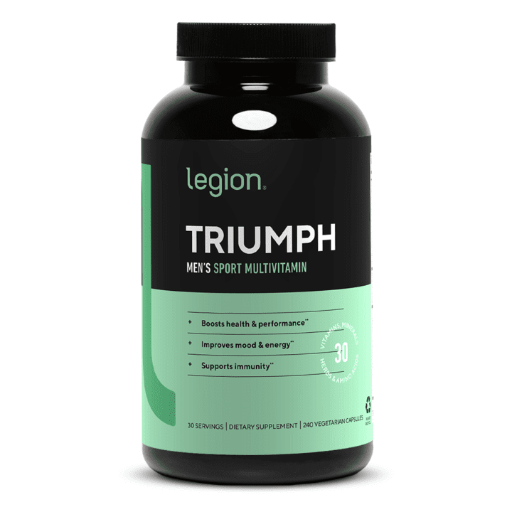 Legion Athletics Triumph Women’s Daily Sport Multivitamin Supplement, 240 Vegetarian Capsules, 30 Servings, 22 Vitamins & Minerals