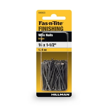 Fast-N-Tite 1.5X16" Wire Nails, Steel, Interior Nails